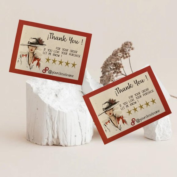 Thank You Cards With Elegant And Feminine Touch  100ct - Picture 3 of 10